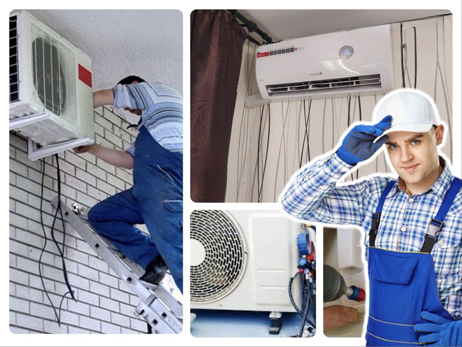 кондиционер установка.   Ремонт