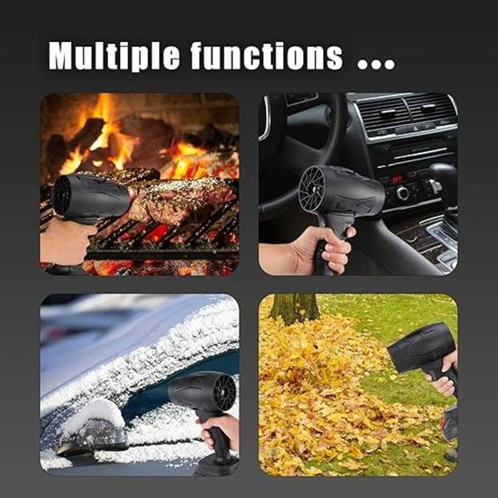 Преносим Турбо Сешоар С Батерия, 48V-Lithium, Къмпинг, Скара, Риболов