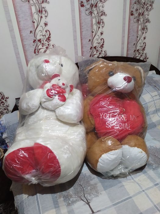 Пподает Новый Белый Мишка с малышом