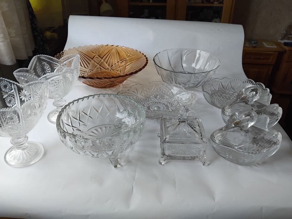 Кристални и стъклени вази и фруктиери