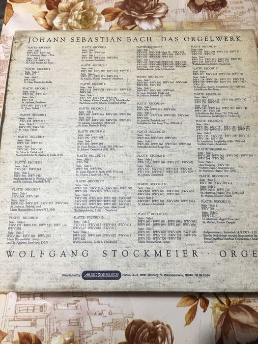 Johann Sebastian Bach-Lucrarea la orgă-înregistrare completă 30 LP
