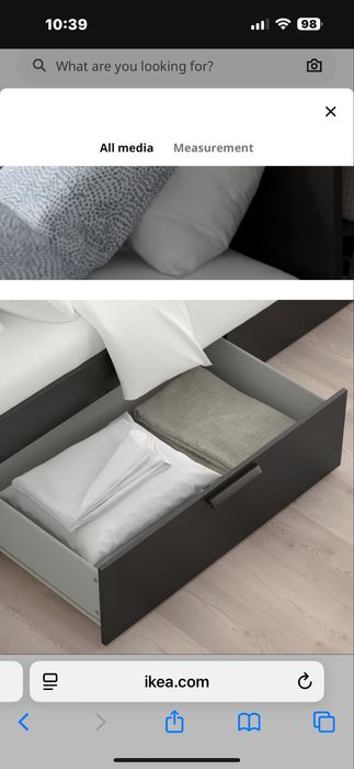 Pat Brimnes Ikea cu somiera Lonset inclusa, stare f buna, 4 sertare