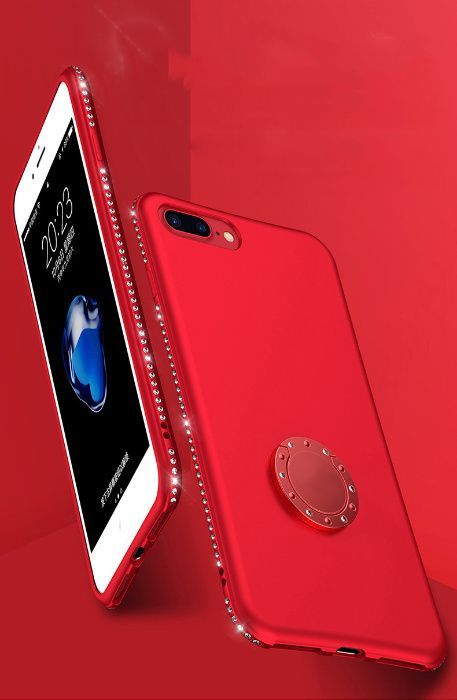 Husa + pietricele + inel magnetic iPhone 7 / 8 / SE 2020