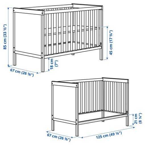 Бебешко креватче SUNDVIK 60x120 см
