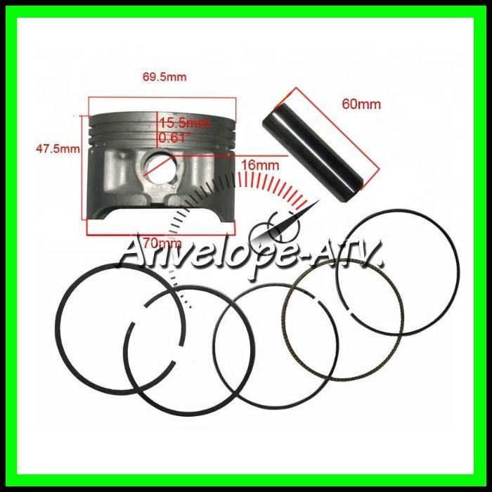 Kit Cilindru Set Motor atv LONCIN 250 Jianshe 250 Piston 70MM Bolt 16