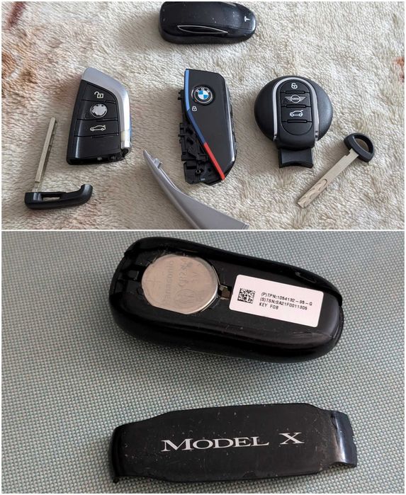 Piese BMW F30 Display CID 6.5", butoane volan rosii, chei etc