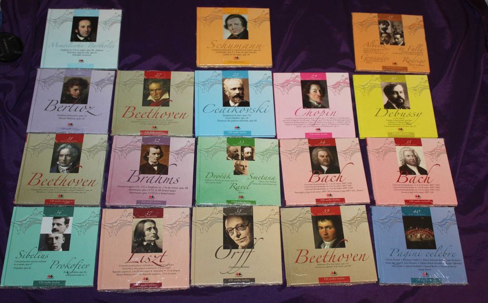 lot 50 cd muzica clasica seria mari compozitori Mozart Bach Strauss Beethoven Schubert Ceaikovski Relax with the Classics