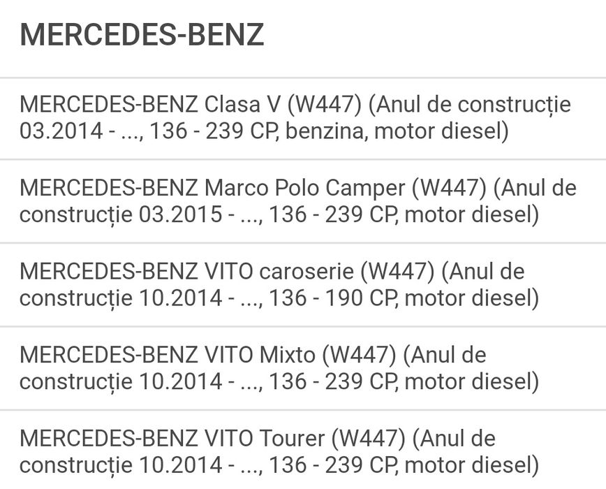 Volantă Vito W447 2014 - 2025 Produs  NOU ORIGINAL MERCEDES  ÎN OFERTĂ