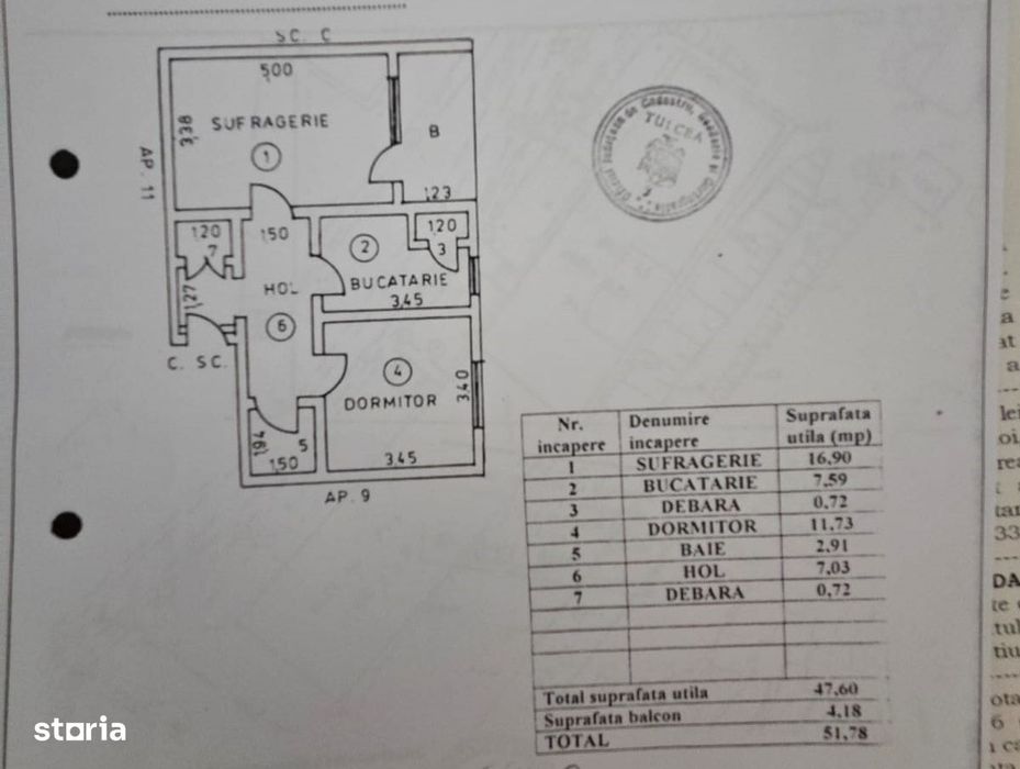 Apartament 2 camere = 52mp ETAJ- 2-  GAVRILOV