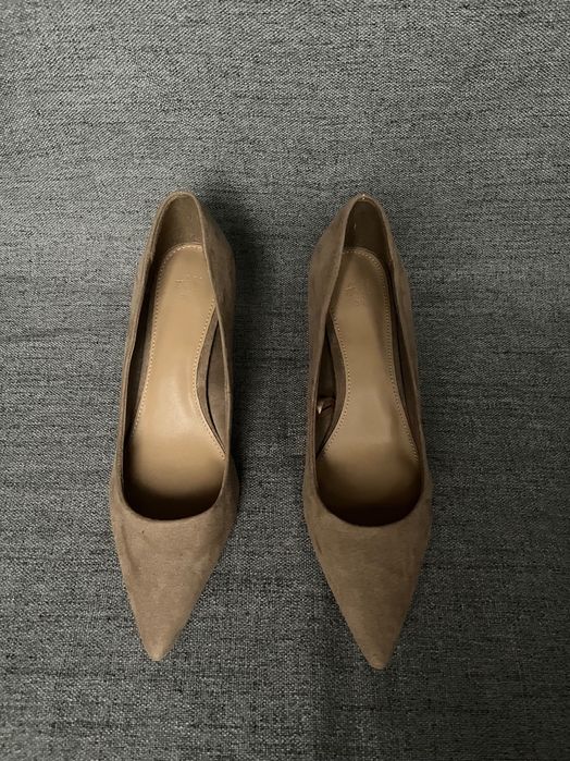 Дамски обувки , велур, H&M 36 р-р, ток 6см