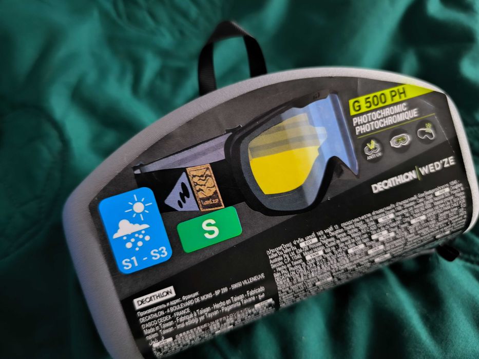 Casca schi + ochelari copii Wedze, casca 48-53 cm, cagula BONUS