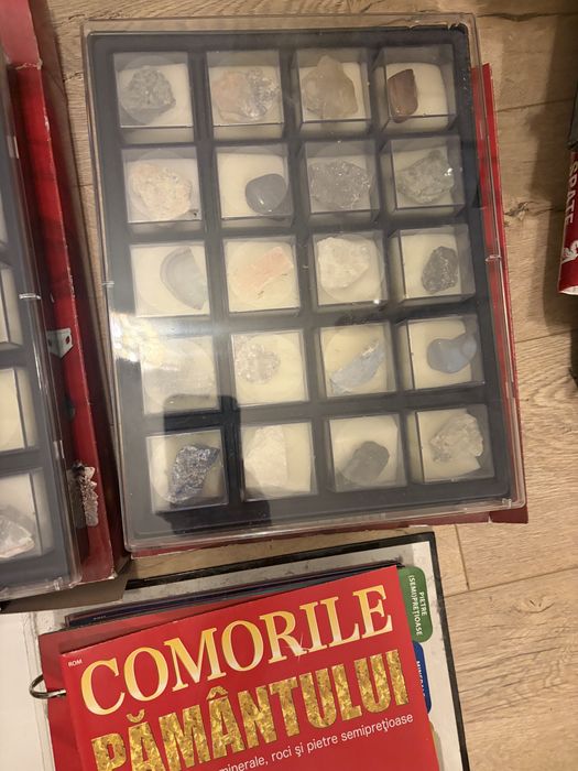 Colecție DeAgostini „Comorile Pământului” – minerale, pietre semiprețioase, 3 tăvițe și reviste