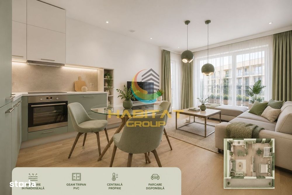 Vânzare apartament 3 camere  | Curte 109 mp | Popești Leordeni
