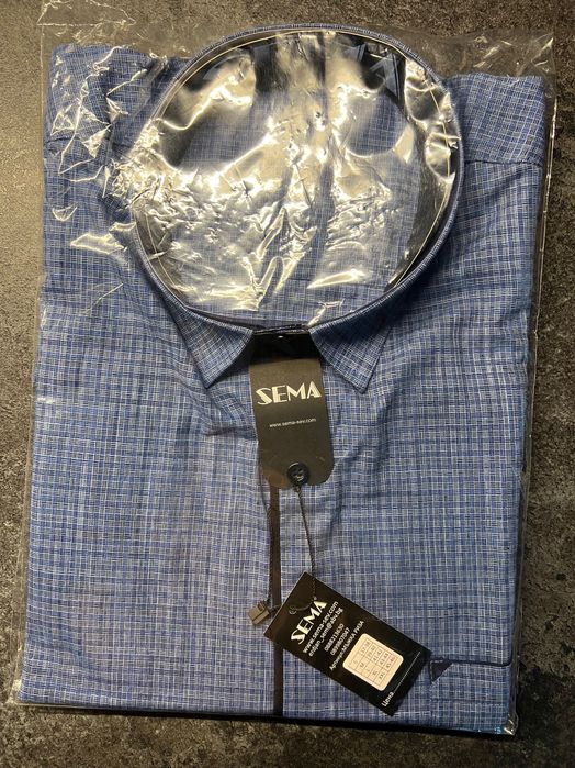 Мъжка Риза с къс ръкав Sema Fashion 3XL