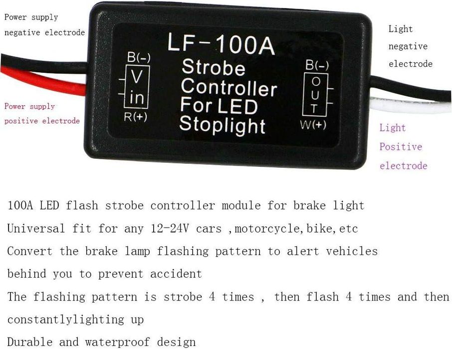 Mодул блиц контролер за led стоп-светлина за автомобил flyseen gs ...