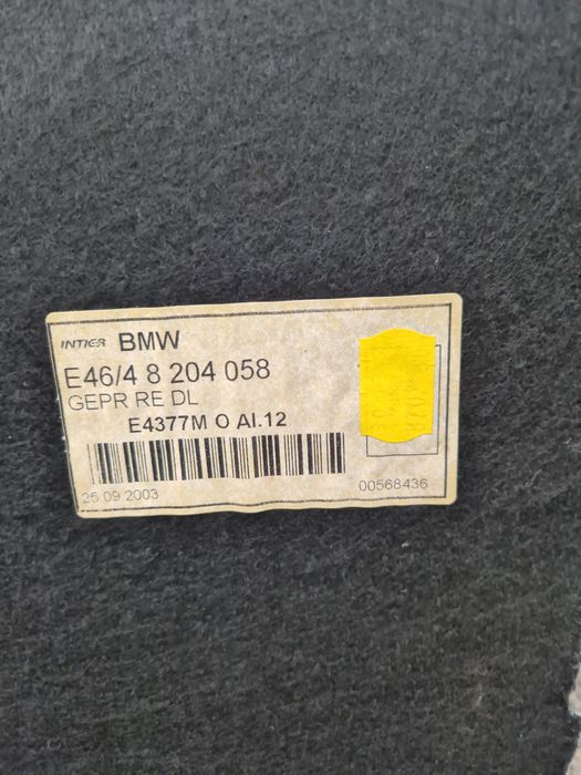 Обшивки  багажника БМВ Е46