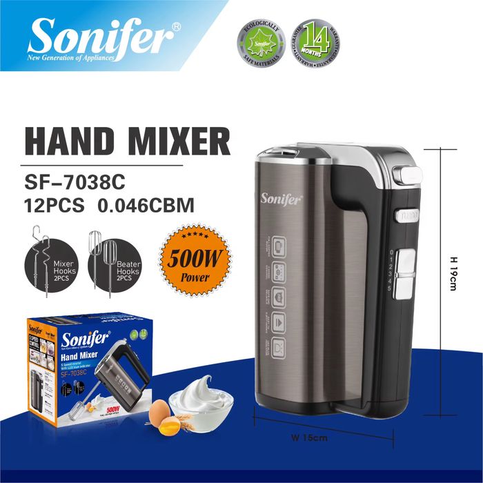 Многофункциональный ручной миксер для теста Sonifer SF-7038C