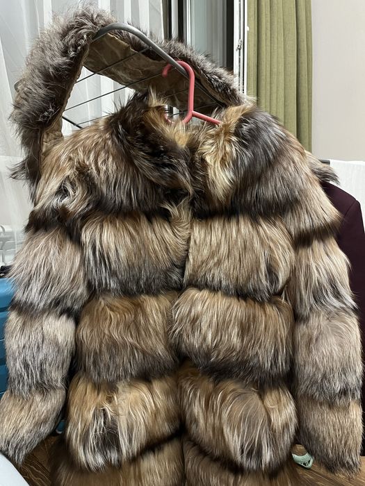 Шуба чернобурка золотая