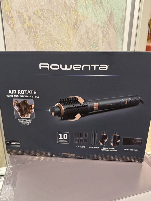 Perie rotativa ROWENTA Air Rotate UB9920E0, 1300W, 4 viteze, 4 trepte temperatura, Invelis Ceramic, verde - NOUA