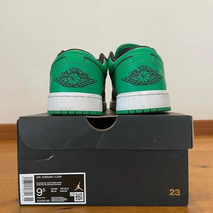 Air Jordan 1 low Black Lucky Green
