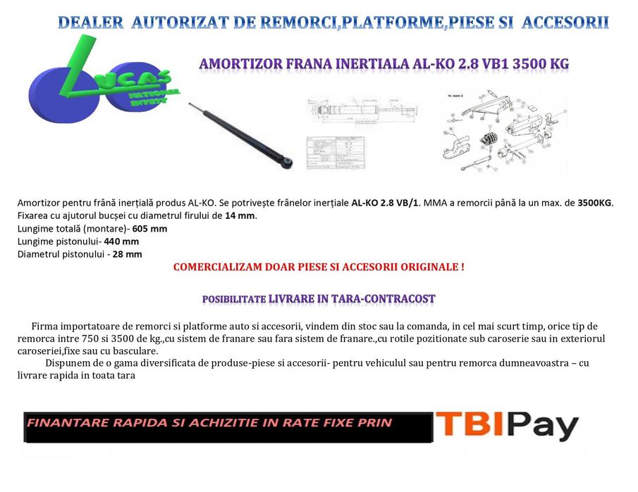 Amortizor Frana Inertiala Al-Ko 2.8 Vb1 3500 Kg