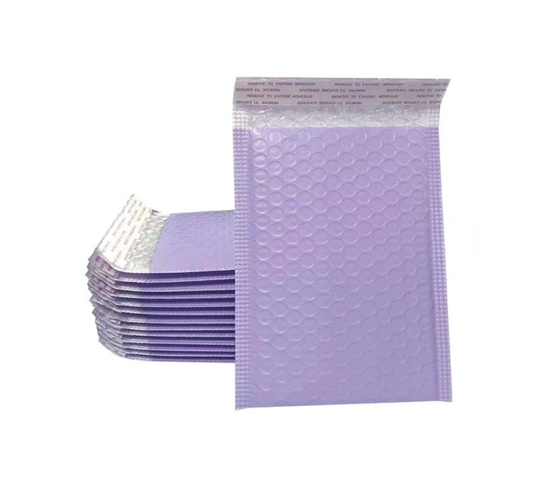 Set 100 Plicuri 130X180 mm din Plastic, Protectie cu Bule, Antisoc Mov