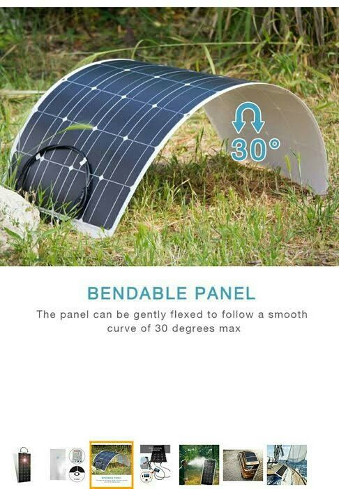 ПРОМО Гъвкав соларн панели DOKIO 100W  + контролер Най- висок клас