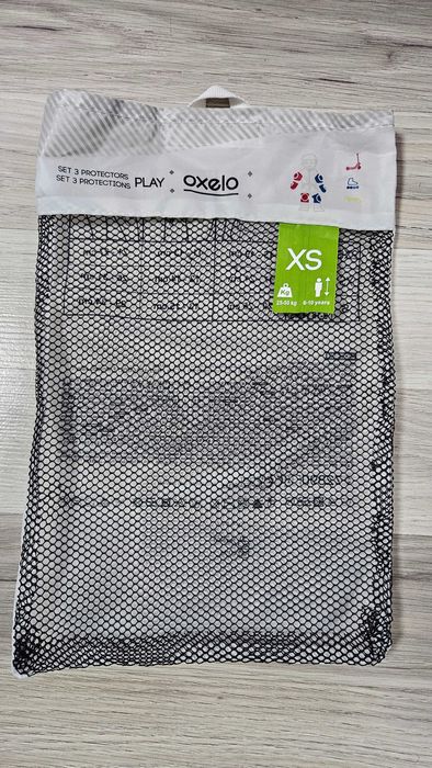 OXELO Комплект детски Протектори, Наколенки, Черни, XS, 6-10 г