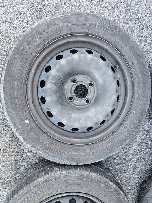 Jante Tabla 14'' 4x100+Cauciucuri 185-70-14''-OpelCorsa/Meriva/Agila