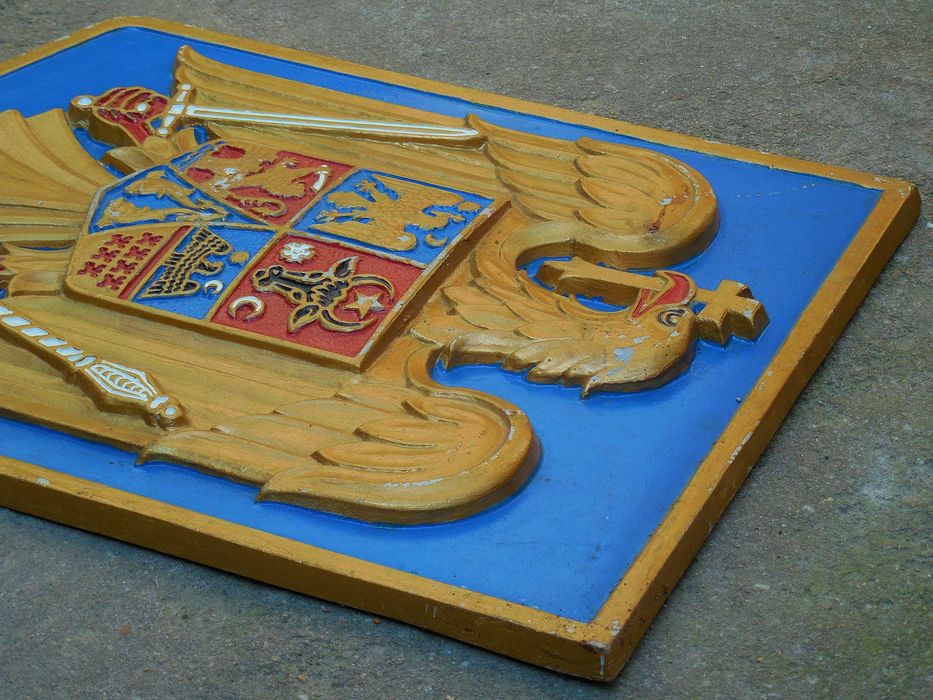Stema Mare a României - Blazon în Relief cu Acvila Națională - Metal Masiv 4,6 kg.