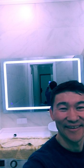 Зеркало установка, Айна орнату, навеска мастер с подсветка