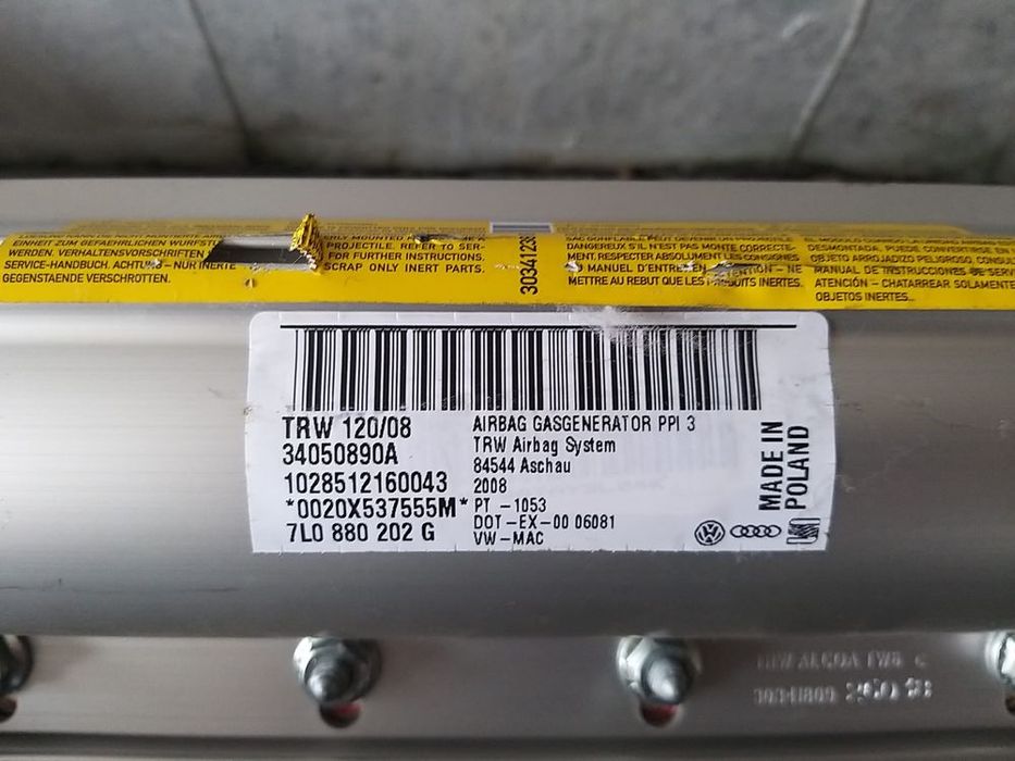 Airbag pasager vw touareg 7l 7l0880202g 34050890a