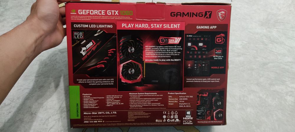 видеокарта GTX 1060 6gb