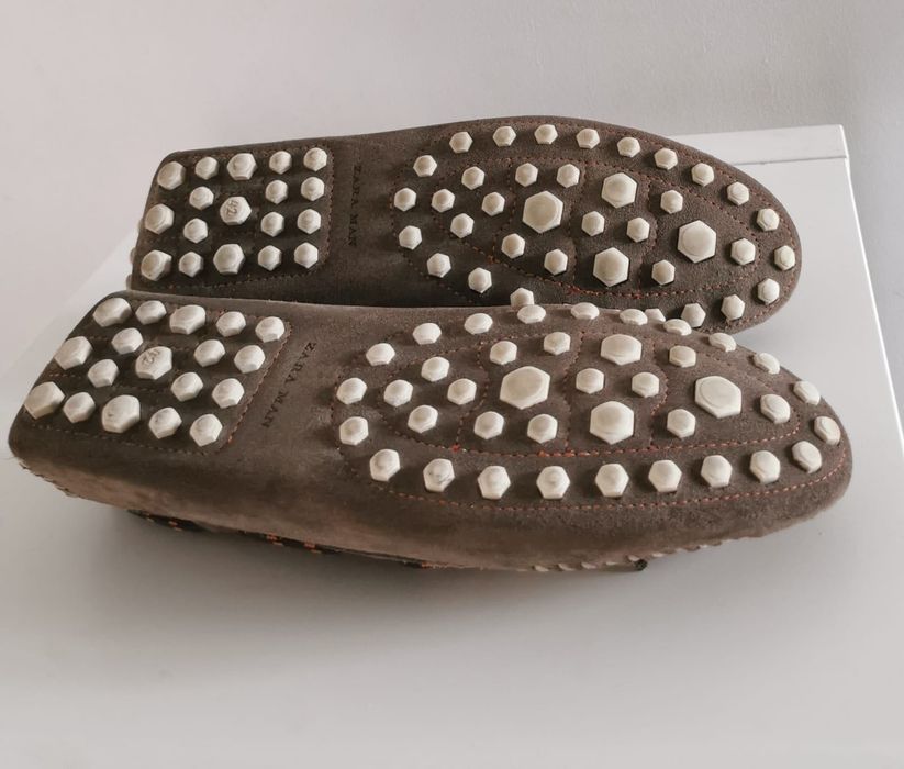 Mocasini Zara piele întoarsă