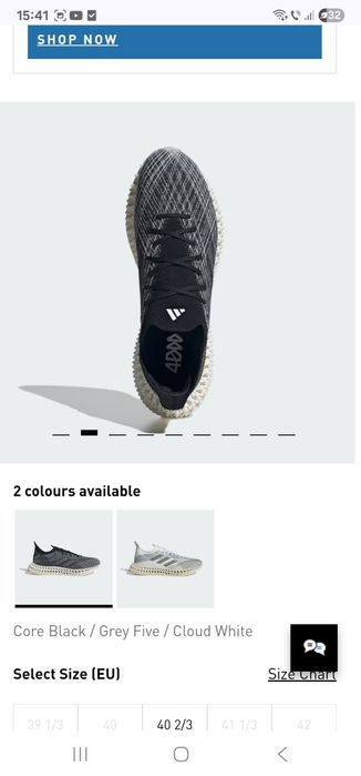 Adidas 4DFWD X Strung nr. 39 1/3,40,40 2/3