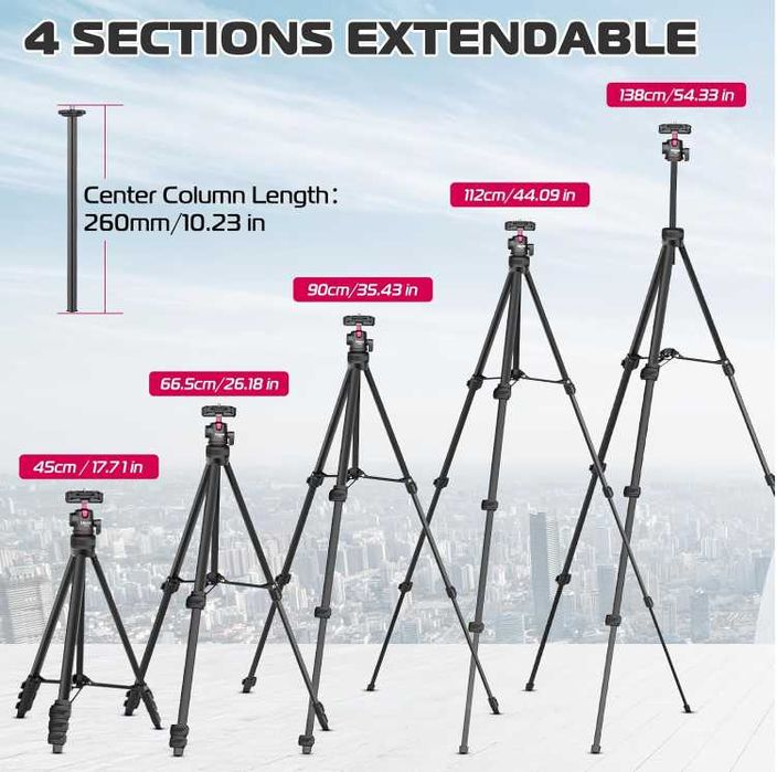 Статив / трипод Ulanzi TT51 с панорамна глава за фотоапарат и смартфон