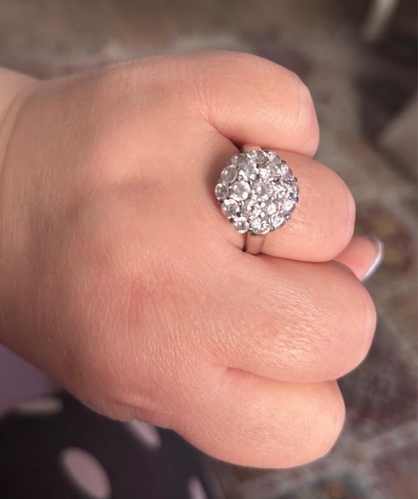 Кольцо женское серебро