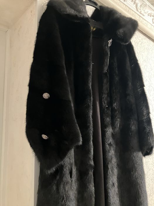 Нокавая шуба , черный