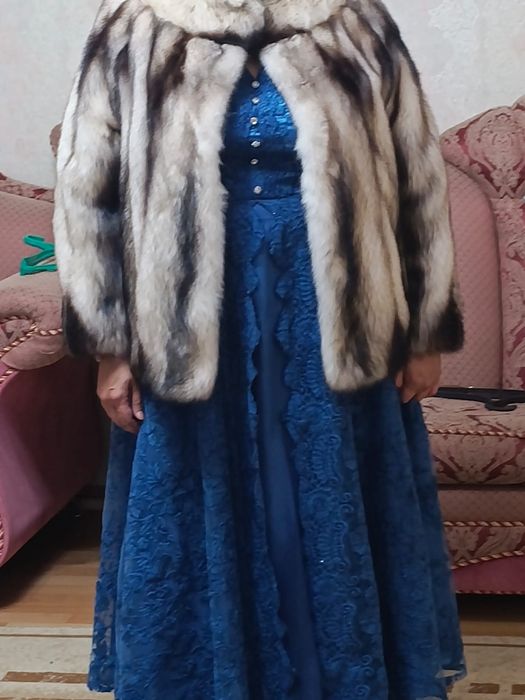 Полушубок зимний горностай