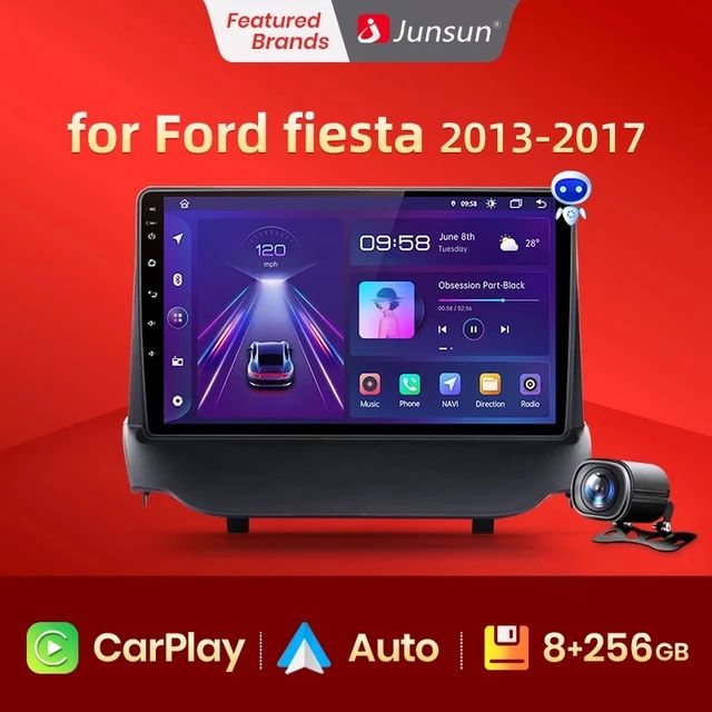 Navigatie Android Ford Fiesta 2009-2017  / Carplay Waze + Camera