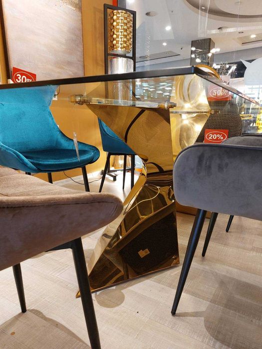 Луксозна трапезна маса Gloria Gold 200×100 cм