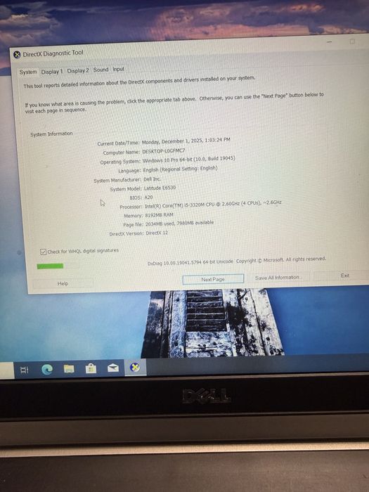 Vand Dell latitude E6530 I5