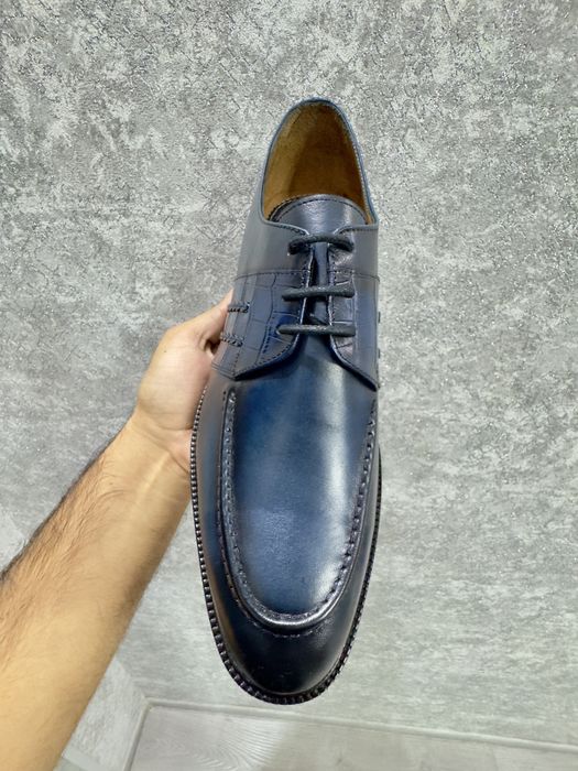 Мужские туфли из кожы буйвало