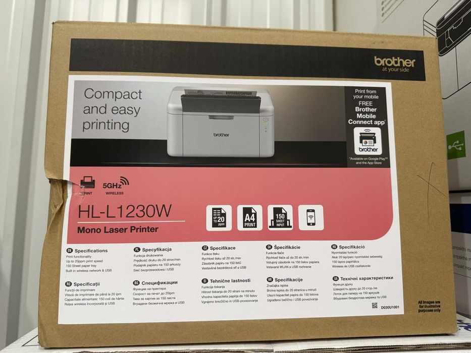 Brother HL-L1230W – Imprimantă laser Wi-Fi | Factură + Garanție