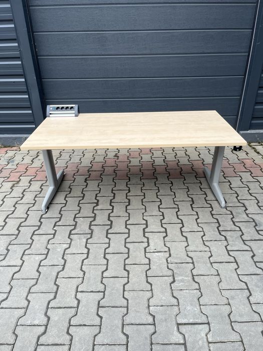 Birou reglabil pe înălțime cu manivelă – 160x80 cm – Foarte stabil