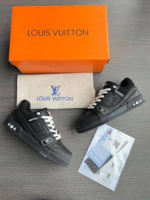 Adidasi Louis Vuitton Trainer Black Low Casual New