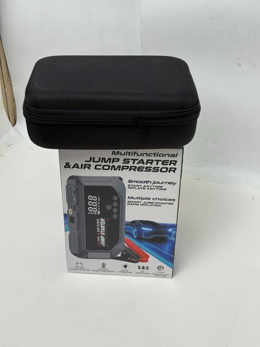 Автомобильное пусковое устройство с компрессором и Power Bank
