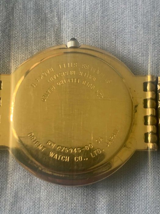 ORIENT Quartz SHANDOR 22 k. Gold plated, JAPAN