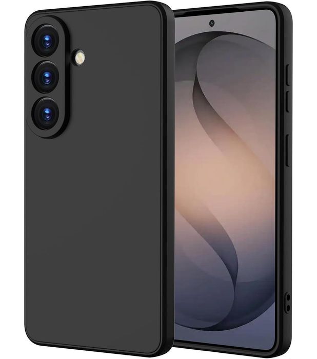 Матов силиконов кейс за samsung galaxy s26 - черен - със защита на кам