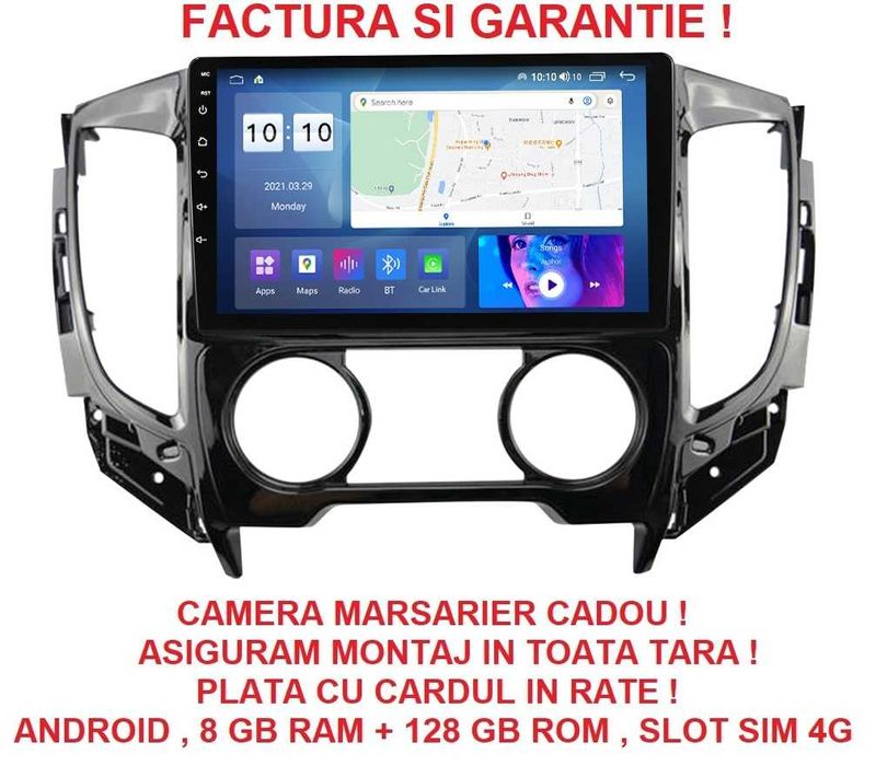 Navigatie Mitsubishi L200 din 2014 - 2020 , Garantie 2GB 4GB 8GB RAM